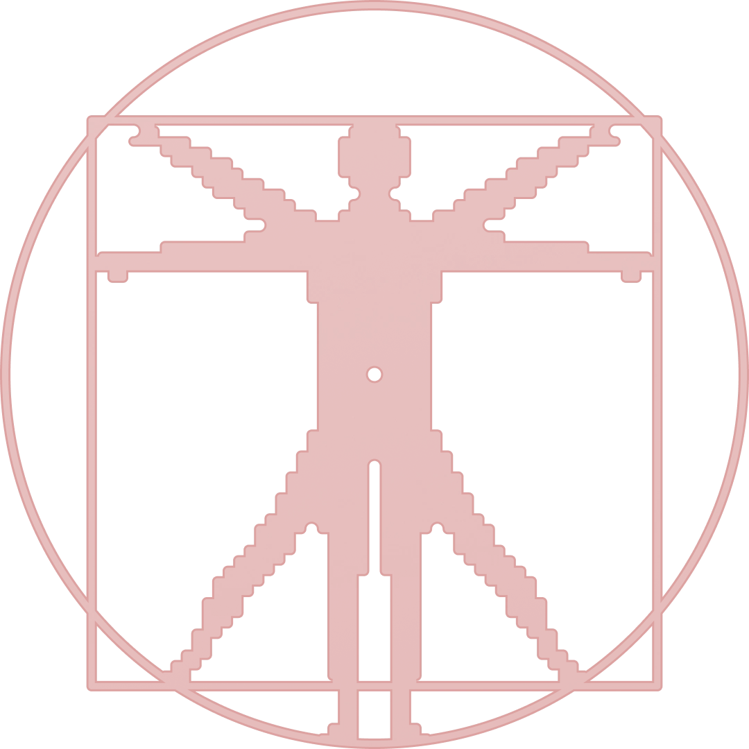Vitruvian human illustration